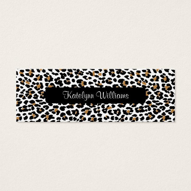 Stylish Leopard Print Appointment Card (Front)