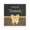 Stylish Leopard Print Elegant Yellow Bow and Name