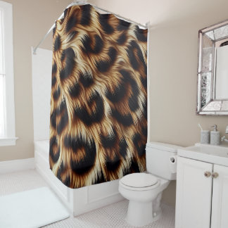 Stylish leopard print  shower curtain