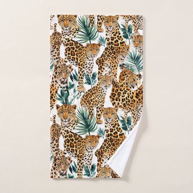 Stylish Leopard Print Towel – Bold & Chic Design (Hand Towel)