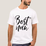 Stylish Lettering Brush Typography | Best Man T-Shirt<br><div class="desc">Trendy and chic wedding party design.</div>