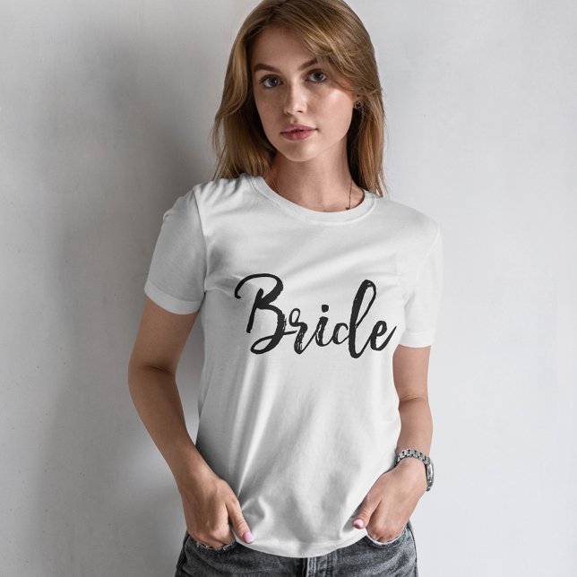 Stylish Lettering Brush Typography | Bride T-Shirt (Creator Uploaded)