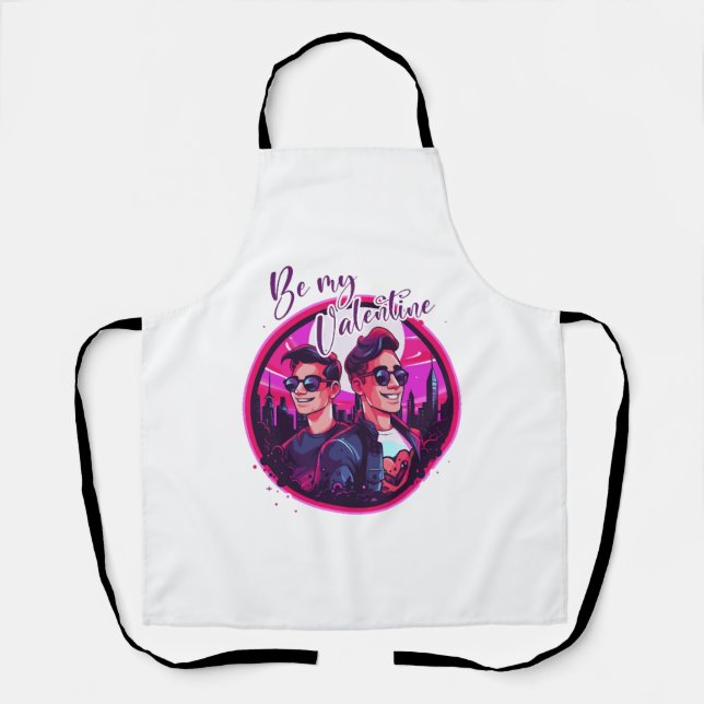 Stylish LGBT Gay Valentines Outfit Idea for gays   Apron (Front)