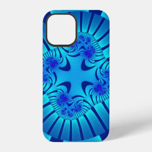 Stylish Light Blue Fractal iPhone 12 Case