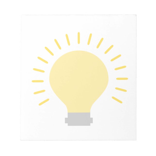 Stylish Light Bulb Design Notepad (Front)