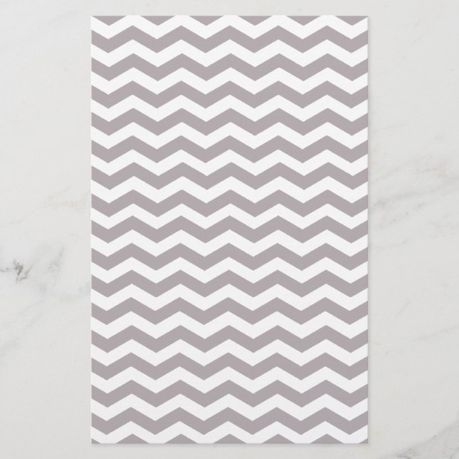 Stylish Light Grey & White Zigzag Chevron Pattern (Front)