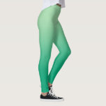 Stylish Light to Dark Green Gradient Leggings<br><div class="desc">Stylish light to dark green gradient adds a modern accent to your wardrobe.

To see the minimal ombré design on other items,  click the "Rocklawn Arts" link.

© Claire E. Skinner,  All Rights Reserved.</div>