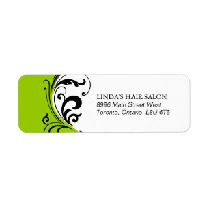 Stylish Lime Green Return Address Label