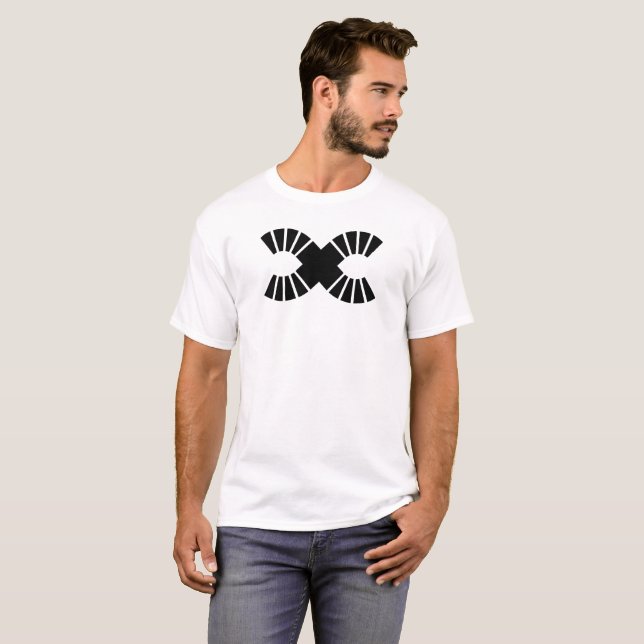Stylish line Letter X Monogram T-Shirt (Front Full)
