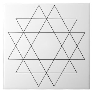Stylish lines geometric trendy black and white ceramic tile