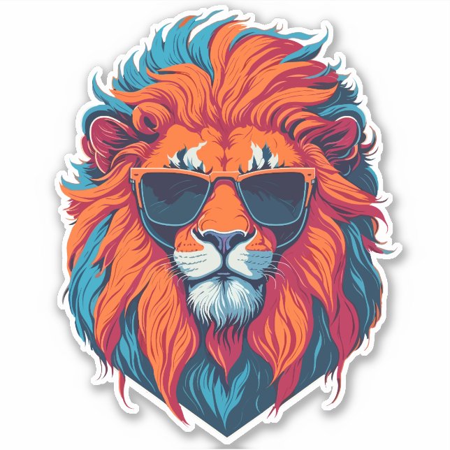 Stylish Lion with trendy sunglasses (Front)