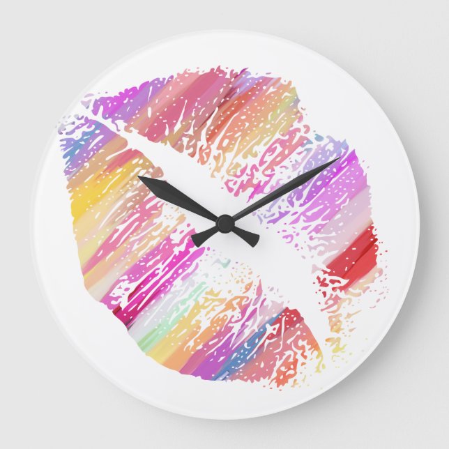 Stylish Lips #16 Large Clock (Front)