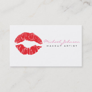 Stylish Lips Makeup Artist Business Card
