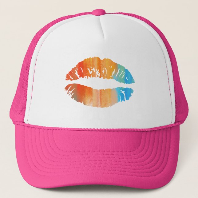 Stylish Lips Trucker Hat (Front)