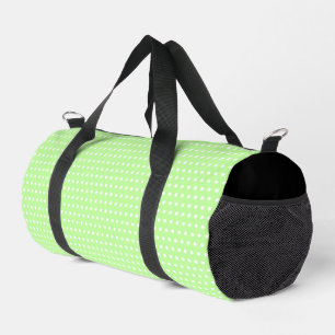 Stylish Little White Dots Pattern On Light Green Duffle Bag