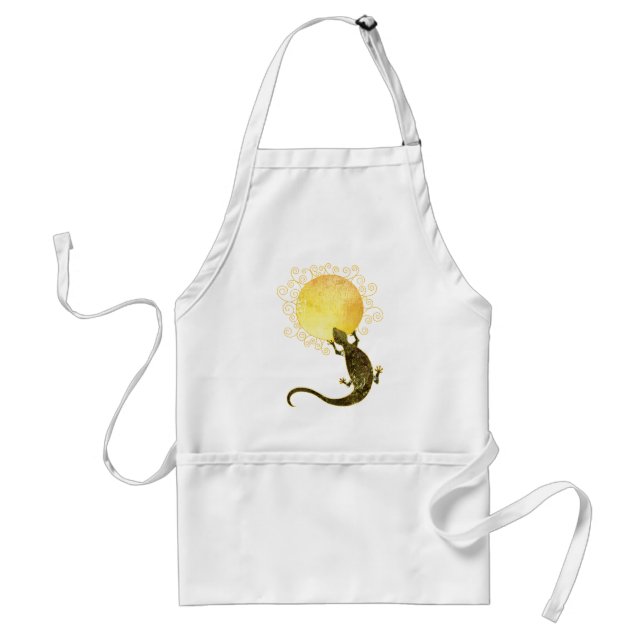 Stylish Lizard Holding the Sun Standard Apron (Front)