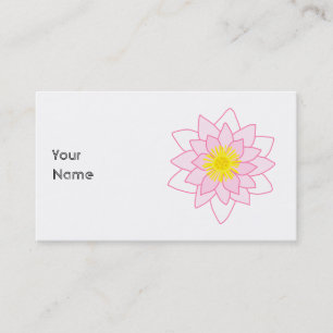 Stylish Lotus Flower. Business Card