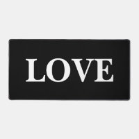 Stylish Love Design White Text Black Background