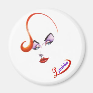 Stylish Lypsinka Magnet (Round)