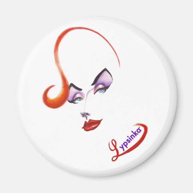 Stylish Lypsinka Magnet (Round) (Front)