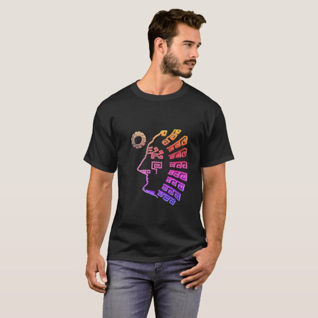 Stylish Machu Picchu Drawing T-Shirt (Front Full)
