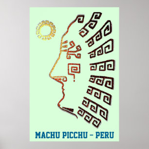 Stylish Machu_Picchu Silhouette Poster