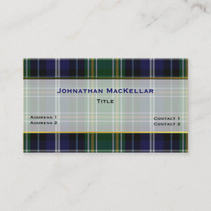 Stylish MacKellar Clan Plaid Custom Business Card