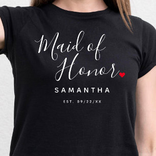 Stylish Maid Of Honour Wedding T-Shirt