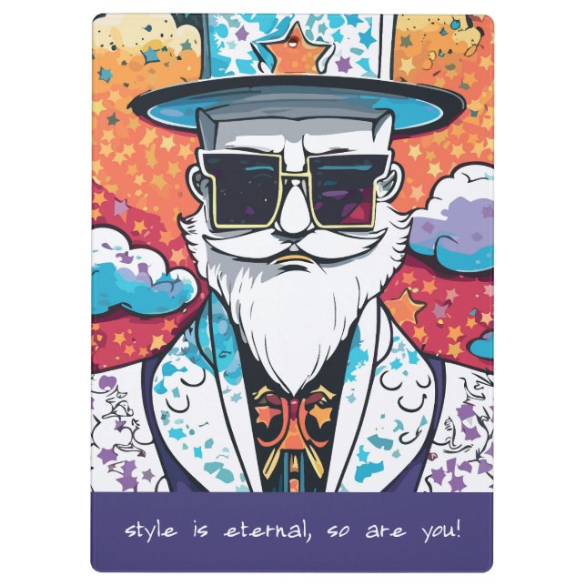 Stylish Man Clipboard (Back)