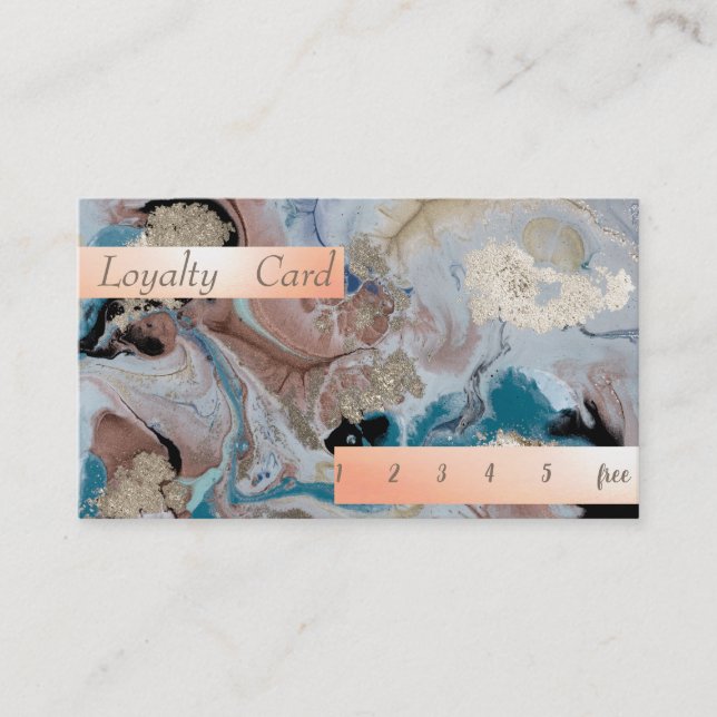 Stylish Marble,Stone Bokeh Loyalty Card (Front)