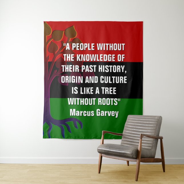Stylish Marcus Garvey TREE WITHOUT ROOTS Tapestry (In Situ)