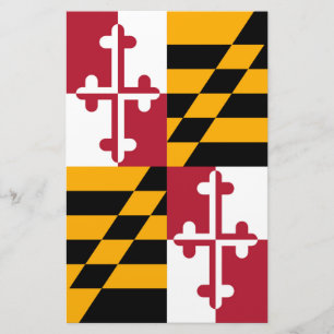 Stylish Maryland State Flag Decor Stationery