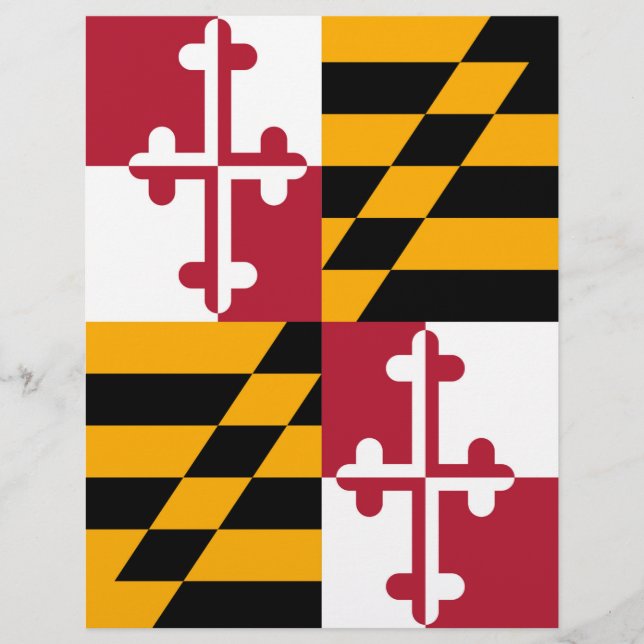 Stylish Maryland State Flag Design (Front)