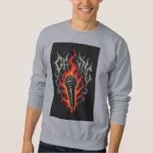 Stylish Men’s Sweatshirt: Mic Drop Graffiti