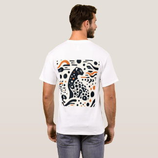 Stylish Men's T-Shirt with Minimalist Cheetah Spot