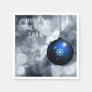 Stylish Merry Christmas Happy Holiday 2016 Napkin