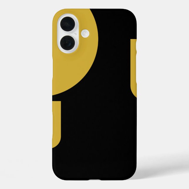 Stylish Metallic Gold Shaped on Black Case-Mate iPhone Case (Back)