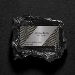 Stylish Metallic Look Brushed Aluminium Business Card