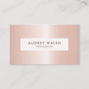 Stylish Metallic rose gold Luxury professional Business Card