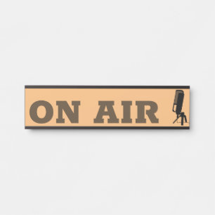 Stylish Microphone, On Air Door Sign