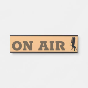 Stylish Microphone, On Air Door Sign