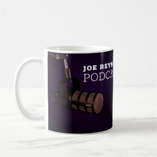 Stylish Microphone, Podcaster, Podcast Advertising Coffee Mug