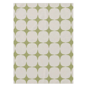 Stylish Mid Century Modern Sage Green Pattern  Tablecloth