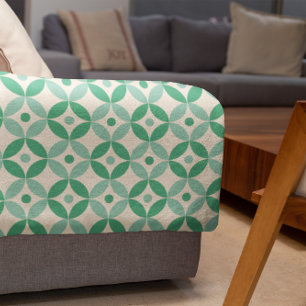 Stylish Mid Mod Geometric Pattern in Green Fleece Blanket
