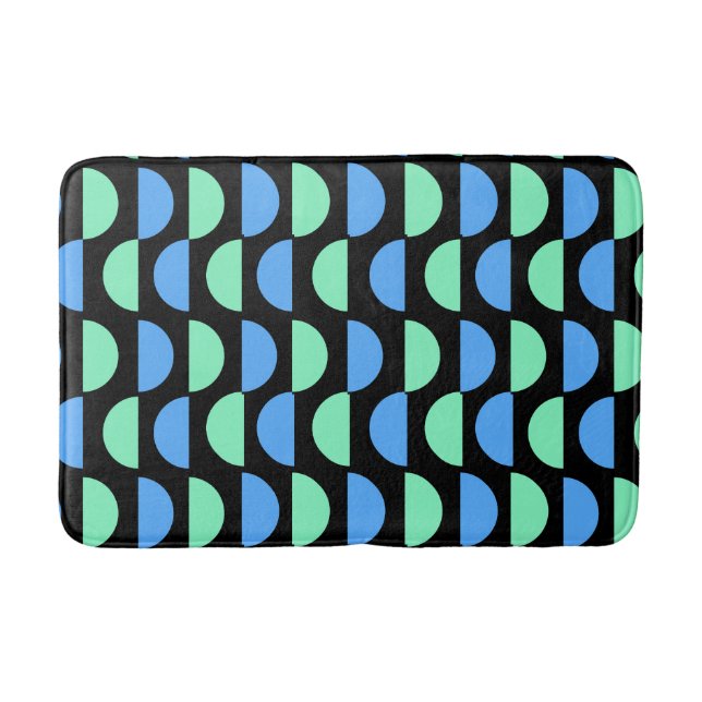 Stylish Mid Mod Geometrical Pattern Bath Mat (Front)