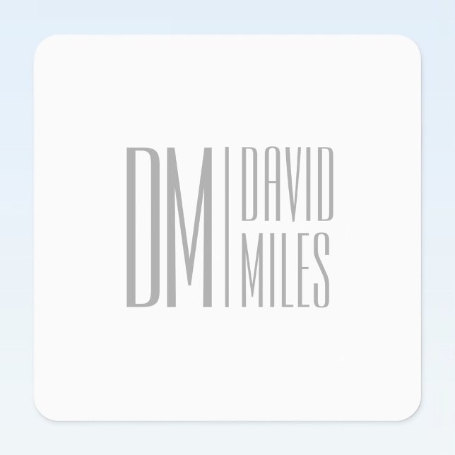 Stylish Minimal & Modern Grey Initials & Name Logo (Creator Uploaded)