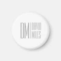 Stylish Minimal & Modern Grey Initials & Name Logo