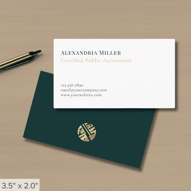 Stylish Minimalist Accounting Services Business Card (Creator Uploaded)