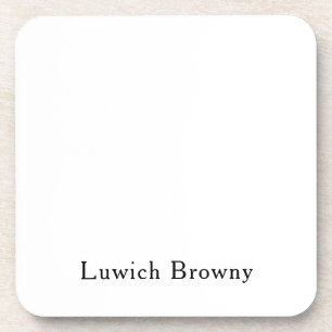 Stylish Minimalist Black White Modern Design Coaster