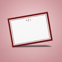 Stylish Minimalist Cinnamon Rose Monogram